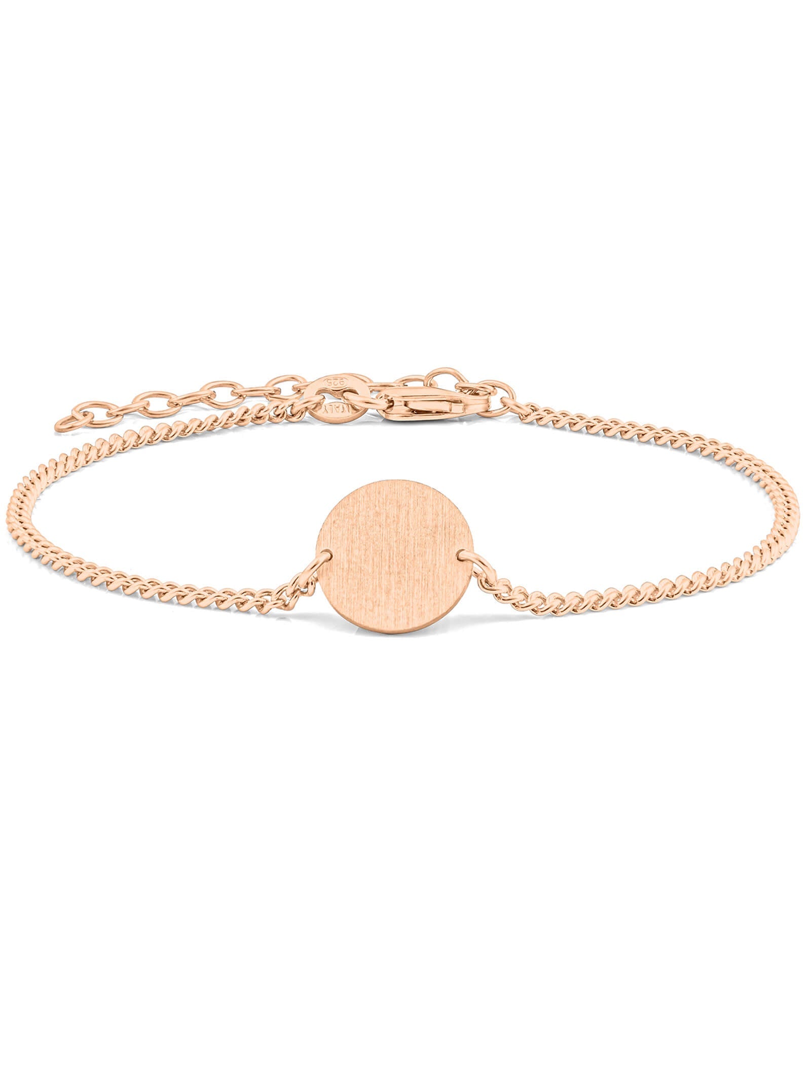 Armband Panzerkette CIRCLE Roségold Vergoldet-0