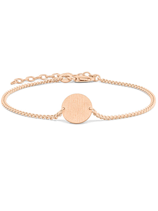 Armband Panzerkette CIRCLE Roségold Vergoldet-0